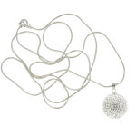 Les poulettes bijoux - v collier boule � facettes strass cristal