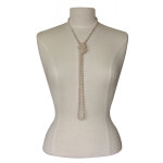 Les poulettes bijoux - v collier sautoir  le 150  perles de culture blanches 8 / 9 mm