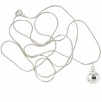 Les poulettes bijoux - v collier sautoir bille d'argent 925