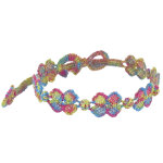 Les poulettes bijoux - v cruciani bracelet dentelle 7 tr�fles camouflage