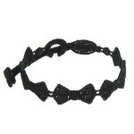 Les poulettes bijoux - v cruciani bracelet dentelle noeuds papillons noir