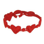 Les poulettes bijoux - v cruciani bracelet enfant dentelle coeurs rouges