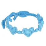 Les poulettes bijoux v cruciani bracelet enfant dentelle coeurs turquoise