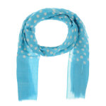 Les poulettes bijoux - v foulard pois 100% laine classics - turquoise