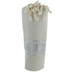 Les poulettes bijoux - v fouta drap plage et hammam coton beige chin� ray� lurex arg