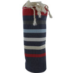 Les poulettes bijoux - v fouta drap plage et hammam coton bleu marine ray� rouge gri