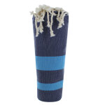 Les poulettes bijoux - v fouta drap plage et hammam coton bleu ray� turquoise