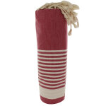 Les poulettes bijoux - v fouta drap plage et hammam coton bordeaux lie de vin ray� b