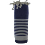 Les poulettes bijoux - v fouta drap plage et hammam coton couleur bleu jean ray� bla