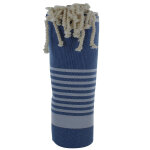 Les poulettes bijoux - v fouta drap plage et hammam coton couleur bleu ray� bleu ciel