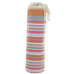 Les poulettes bijoux - v fouta drap plage et hammam coton marron ray� fuchsia turquo