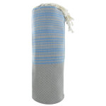 Les poulettes bijoux - v fouta drap plage et hammam coton nid d'abeille couleur gris