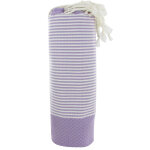 Les poulettes bijoux - v fouta drap plage et hammam coton nid d'abeille couleur lila