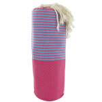 Les poulettes bijoux - v fouta drap plage et hammam coton nid d'abeille fuchsia ray�