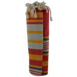 Les poulettes bijoux - v fouta drap plage et hammam coton rouge ray� jaune gris et n
