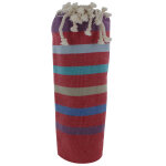 Les poulettes bijoux - v fouta drap plage et hammam coton rouge ray� violet bleu bei