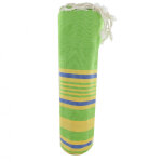 Les poulettes bijoux - v fouta drap plage et hammam coton vert ray� jaune bleu et bl
