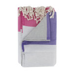 Les poulettes bijoux - v grand fouta drap plage et hammam coton grandes rayures blan