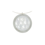 Les poulettes bijoux v grand pendentif p�te de verre bulles transparentes