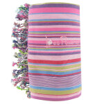 Les poulettes bijoux - v kikoy serviette plage coton eponge couleur ray� rose