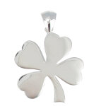 Les poulettes bijoux - v pendentif argent tr�fle � quatre feuilles