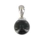 Les poulettes bijoux - v pendentif bille d'onyx noire
