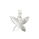 Les poulettes bijoux - v pendentif petit papillon argent et strass