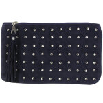 Les poulettes bijoux - v pochette sac daim clout� couleur violet