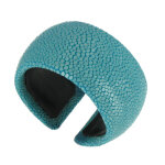 Les poulettes bijoux - x bracelet cuir large turquoise