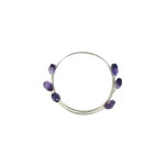 Les poulettes bijoux - x collier ras de cou argent et ses six perles d'am�thyste