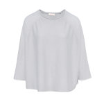 Les poulettes bijoux - pull en cachemire ample col rond - gris clair