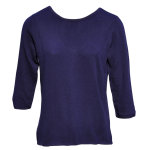 Pull en cachemire recto verso - bleu navy