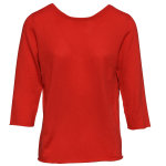 Pull en cachemire recto verso - rouge