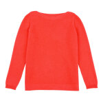 Pull col bateau 100% cachemire 2 fils - rouge corail - taille l