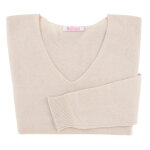 Pull femme 100% cachemire oversize beige - taille xl