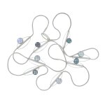Sautoir argent 925 et 8 perles baroques gris fonces et gris clair