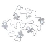 Les poulettes bijoux - sautoir papillons argent 925 et agate blanche