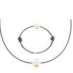 Les poulettes bijoux set collier et bracelet lien la perle blanche des poulettes - c