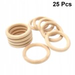 25pcs anneaux en bois anneau de dentition en bois