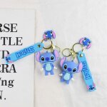 2pcs stitch poup�e porte - cl�s pendentif couple voiture porte - cl�s sac � dos pendentif