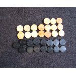 32 pions bois pour jeux divers: 15 noirs et 17 beige 2, 5 cm 32 pions bois pour jeux divers: 15 noirs et 17 beige 2, 5 cm