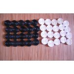 40 pions noir et blanc en pvc pour jeu de dames ou autres, diamètre 2, 8 cm 40 pions noir et blanc en pvc pour jeu de dames ou autres, diamètre 2, 8 cm