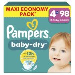 98 couches pampers baby dry, taille 4 +