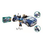 Action pinypon action - coffret vhicules de police avec 1 figurine et accessoires