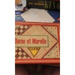 Ancienne boîte de jeu wery dame et marelle Ancienne boîte de jeu wery dame et marelle