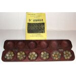 Awal en bois sculpt jeu de strategies editions africaine vintage kanga ballou