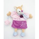 Babynat - doudou marionnette biche faon violet il etait une fois
