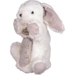 Babynat doudou marionnette lapin les flocons blanc chin peluche bb 22 cm