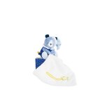 Babynat - doudou ours bleu luminescent etoile pantin 13cms