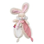 Babynat - doudou papuche lapin beige et rose bn0385